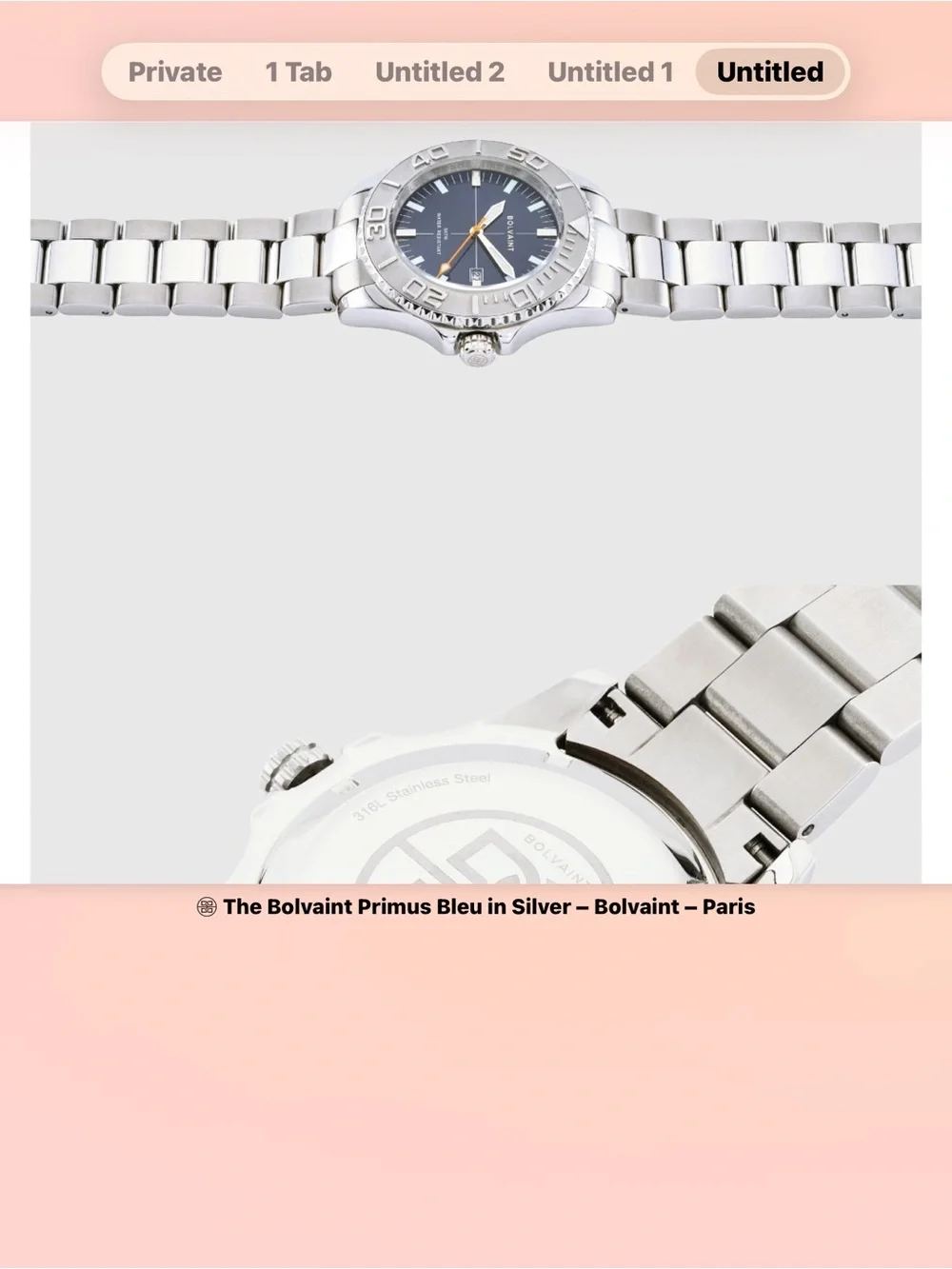 BOLVAINT PRIMUS BLEU IN SILVER